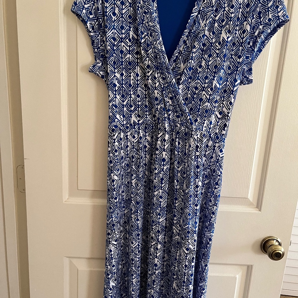 Liz Claiborne dress size XL blue polyester